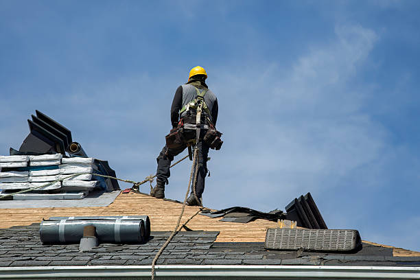 Professional Gutter Installation technician working in Ligonier, IN